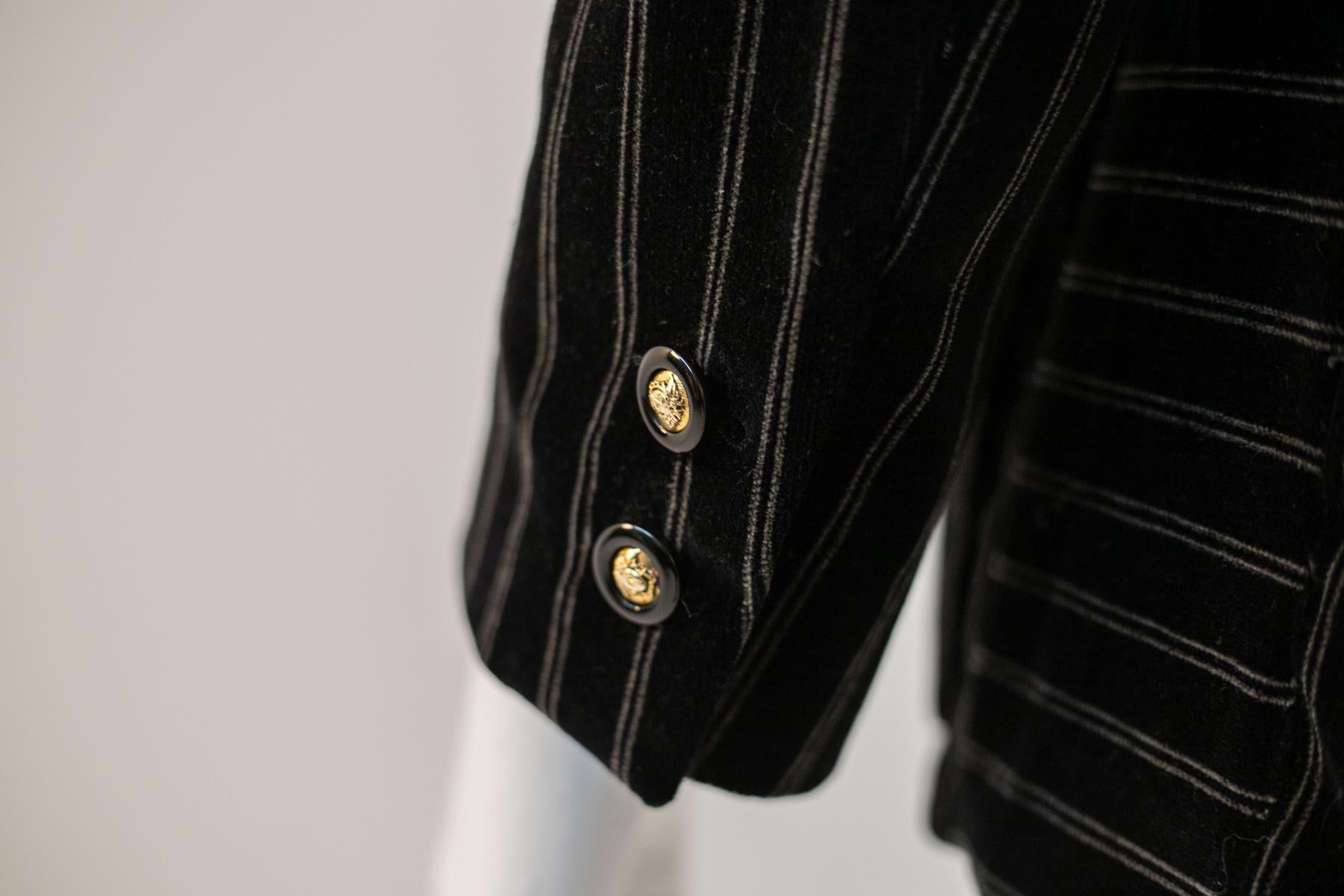Black Dolce & Gabbana Vintage Pinstripe Blazer For Sale