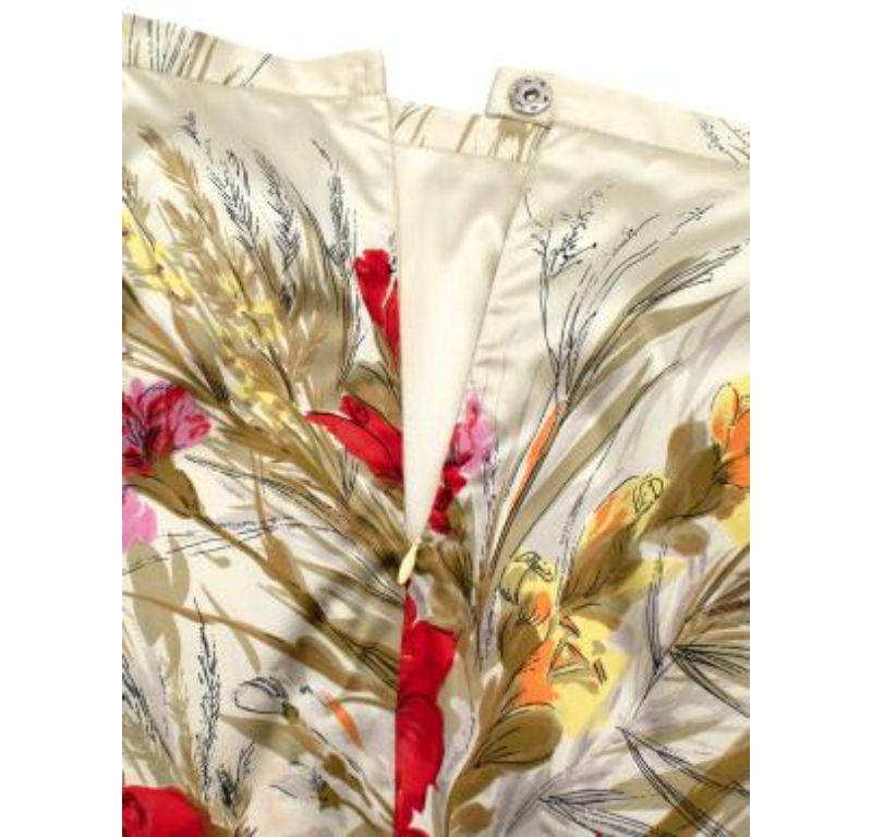 Dolce & Gabbana Vintage poppy print silk pencil skirt 2