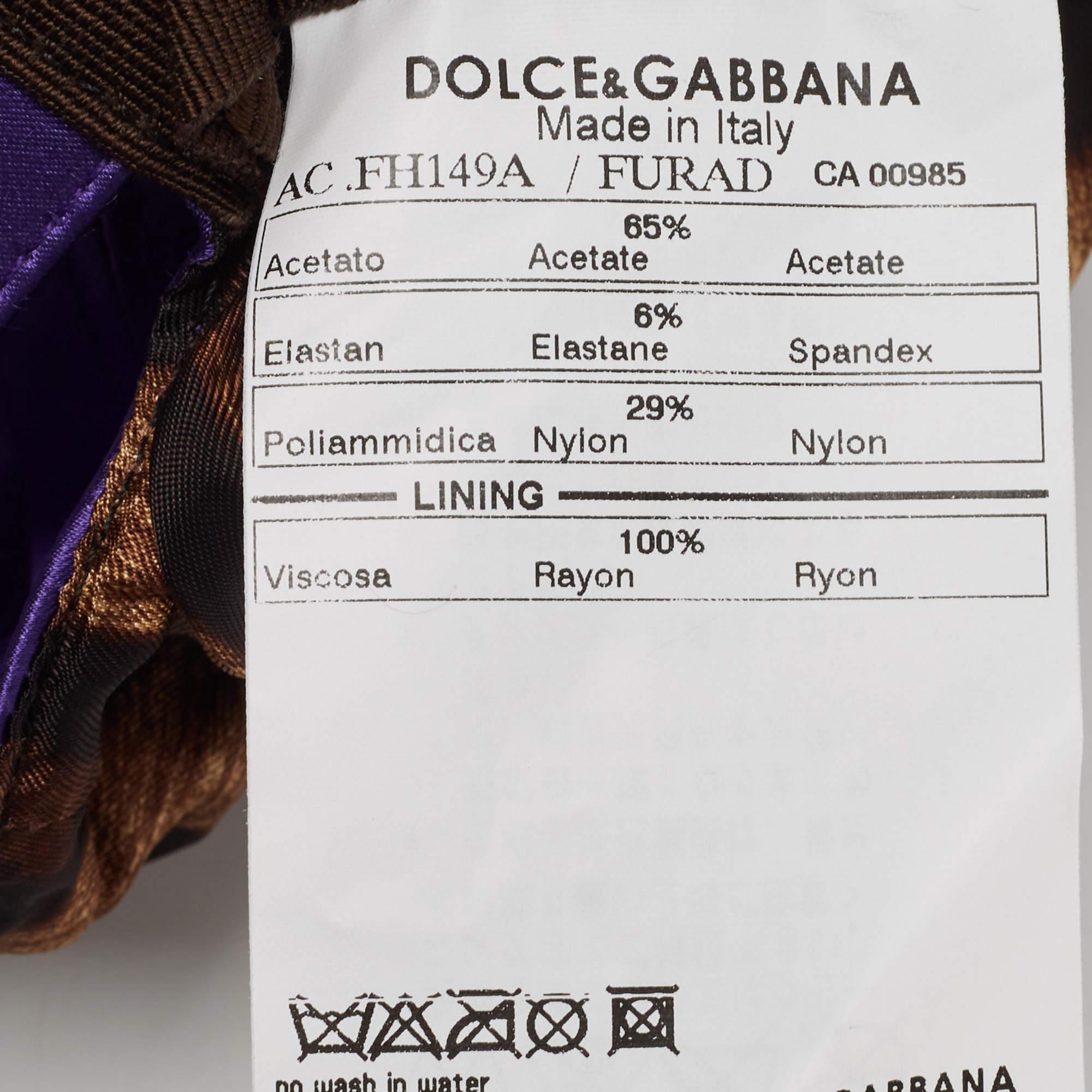 Dolce & Gabbana Vintage Purple Satin Logo Patch Cap Size 56 For Sale 2