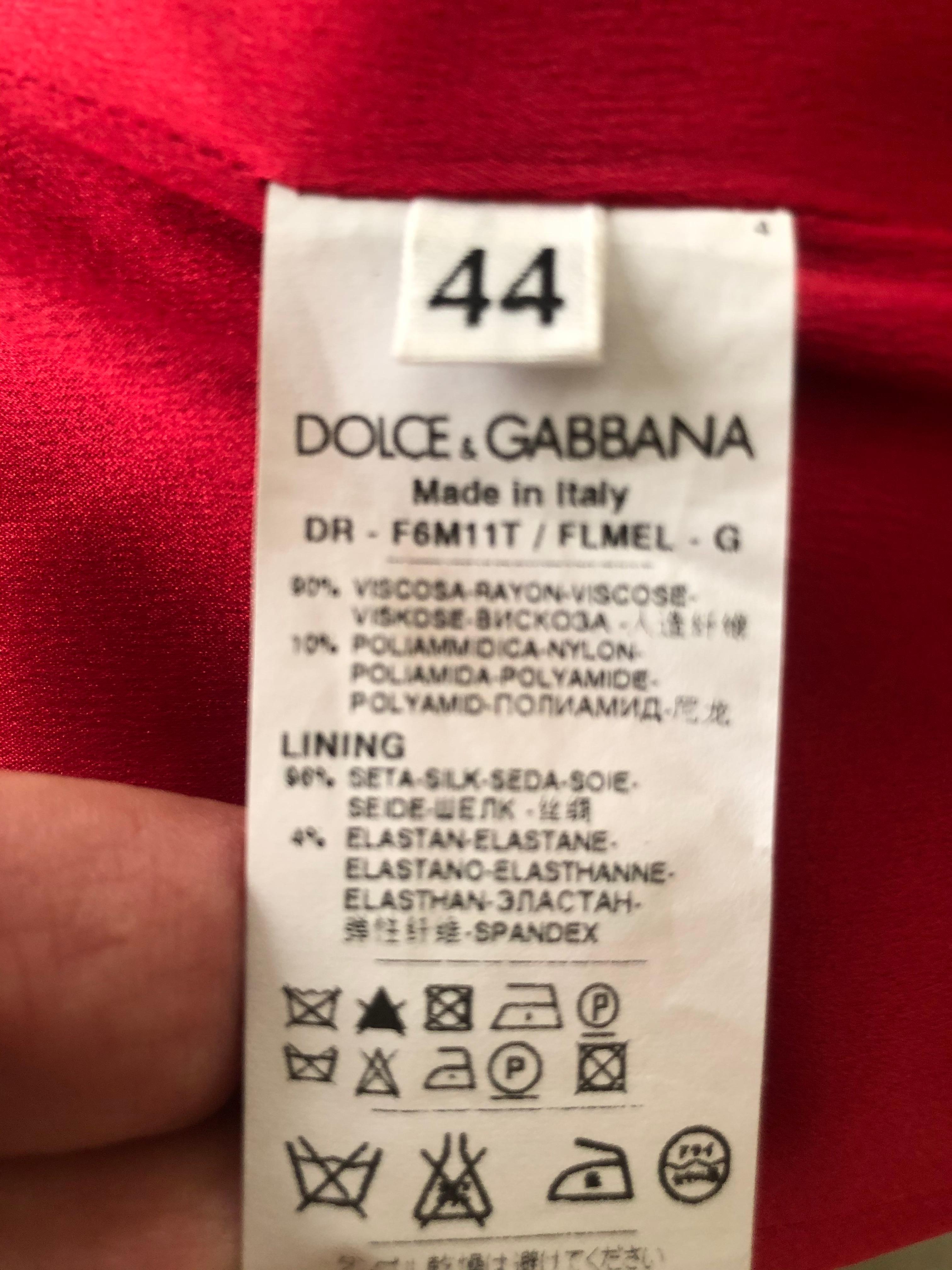 Dolce & Gabbana Vintage Red Lace Corset Cocktail Dress  For Sale 4