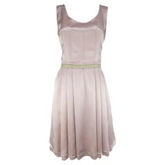 DOLCE & GABBANA - Vintage Rose Pink Silk Satin Sleveless Dress | Size 2US 34EU