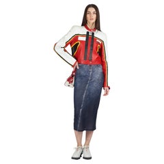 Dolce & Gabbana Vintage F/S 2001 Laufsteg Bikerjacke aus Leder