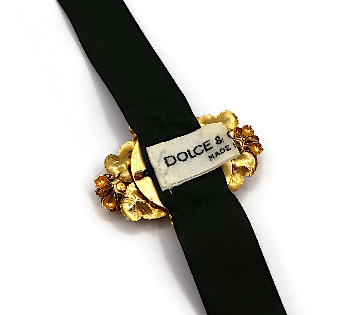 DOLCE & GABBANA Vintage Scene of Gallantry Print Choker Necklace, 1992 9