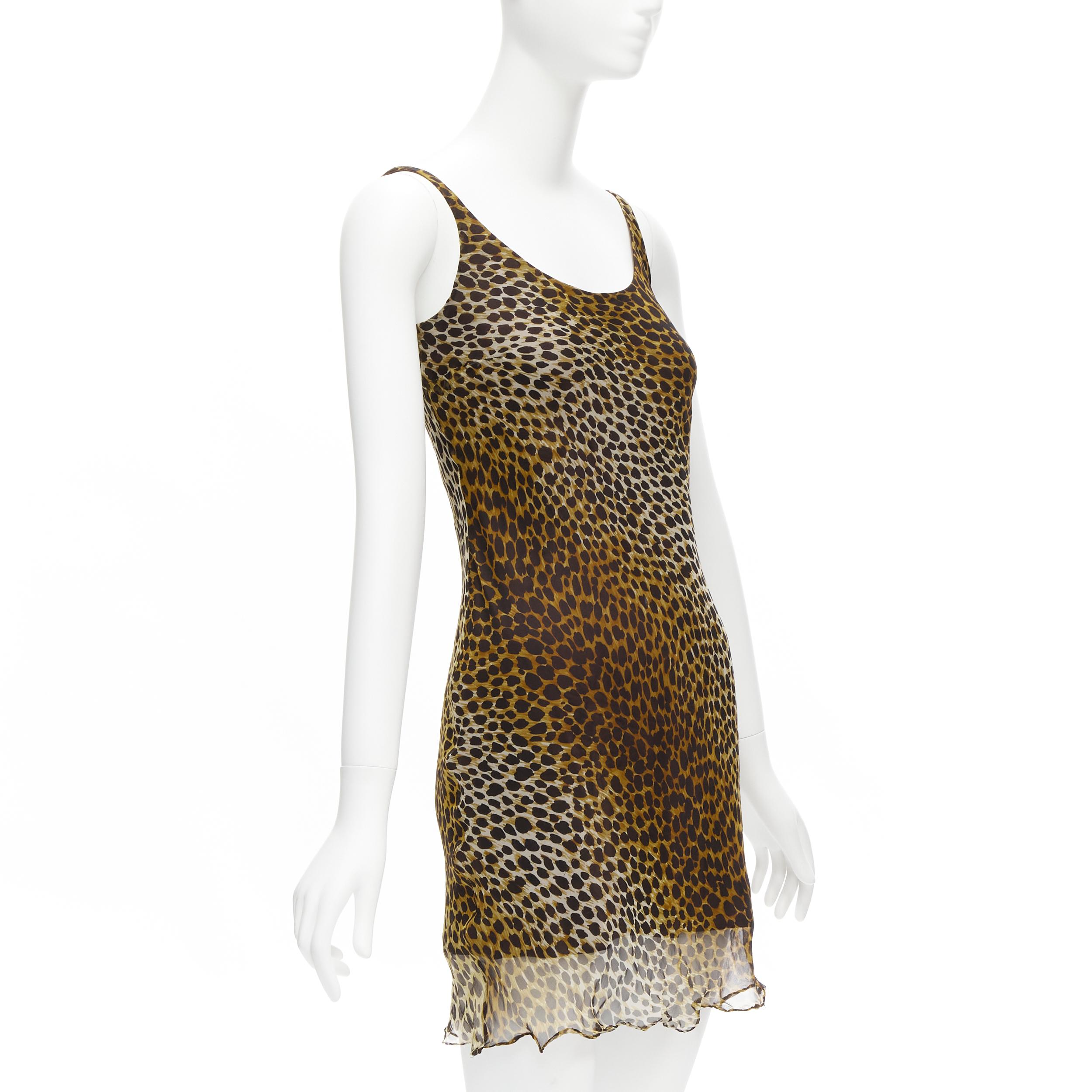 leopard print sheer dress