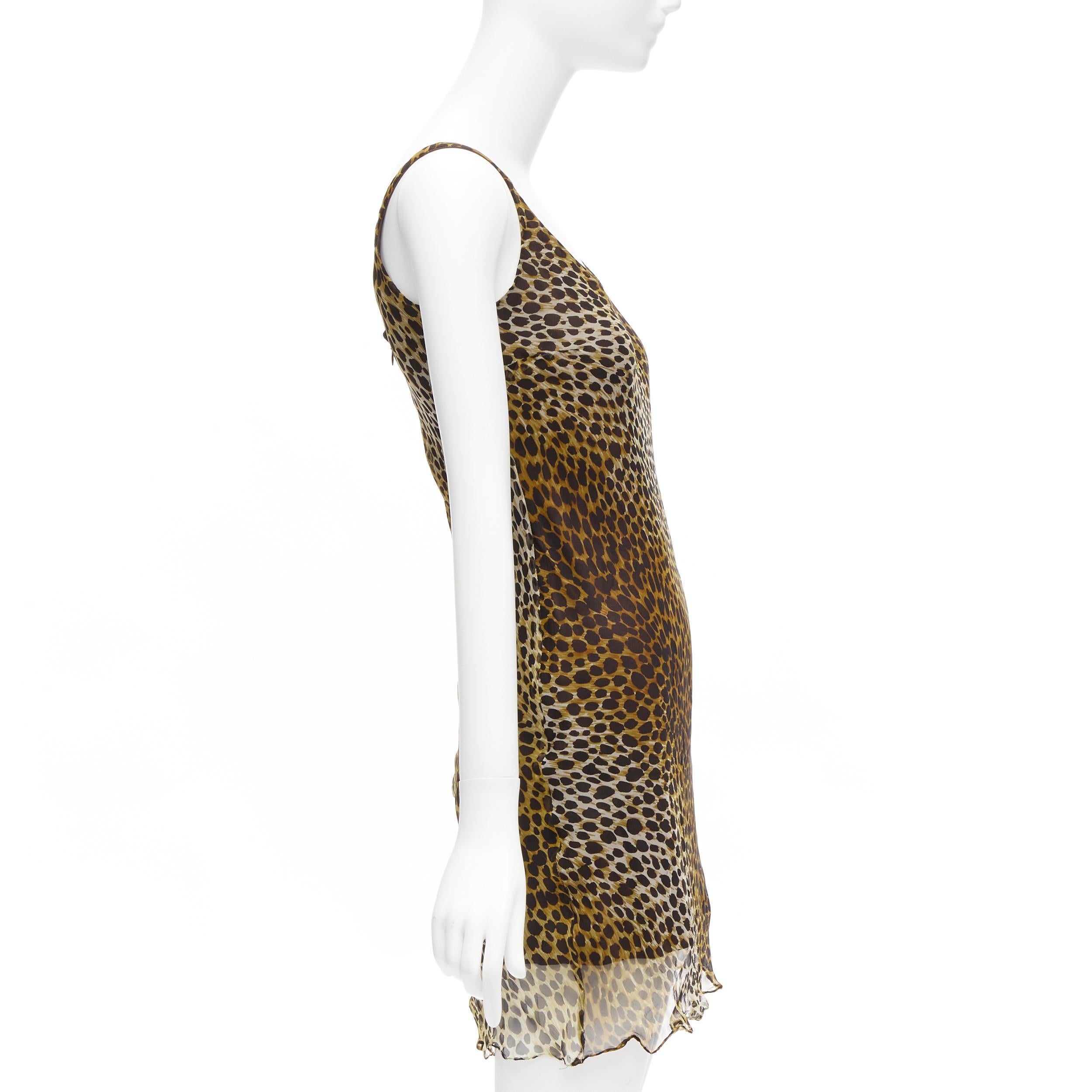 sheer leopard print dress