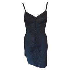 Dolce & Gabbana Vintage Special Edition Bodycon Corset Black Mini Dress