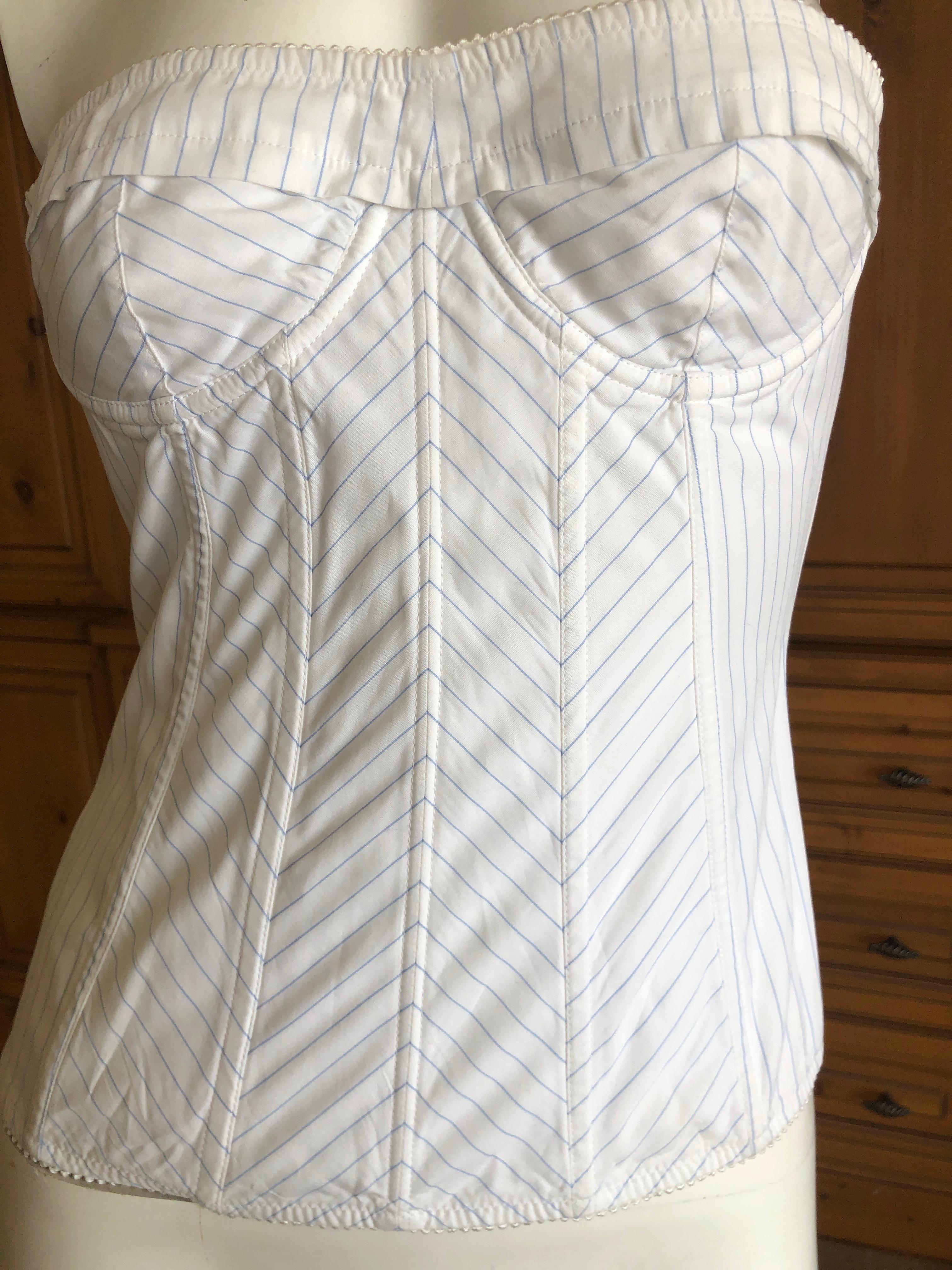 Dolce & Gabbana Vintage Striped Corset In Excellent Condition For Sale In Cloverdale, CA