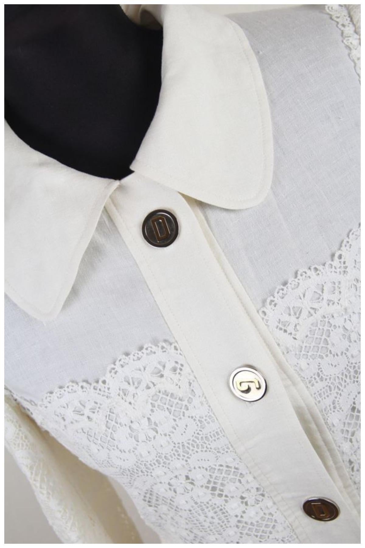 Manteau d'été vintage Dolce & Gabbana avec dentelle ivoire en vente 5