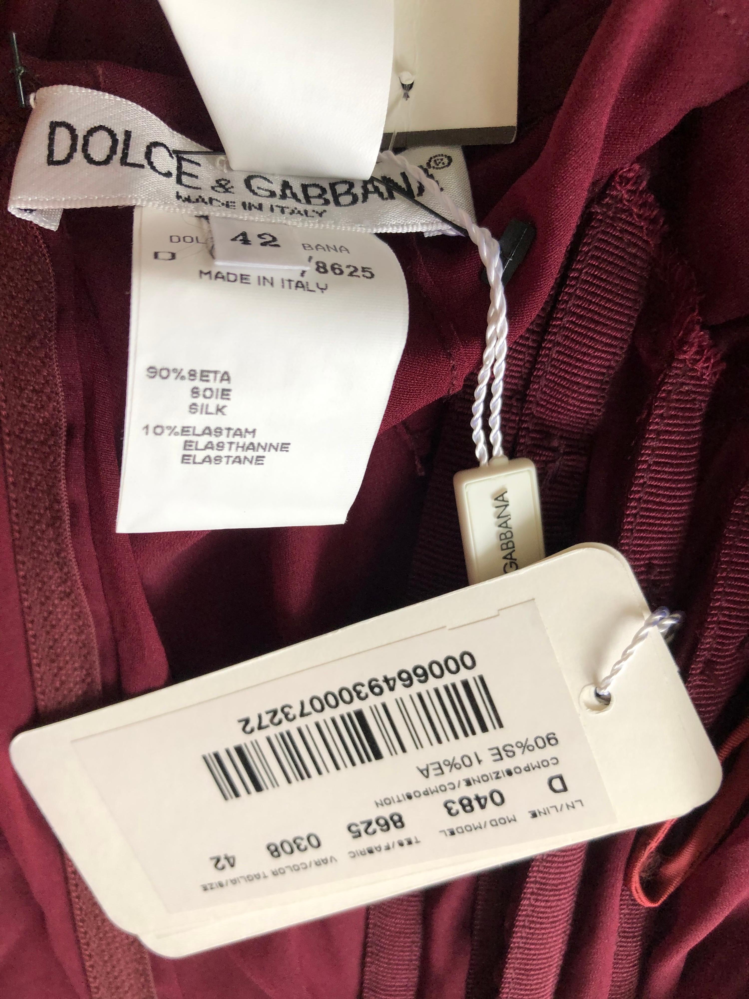 Dolce & Gabbana Vintage ungetragenes Korsett-Oberteil aus reiner Seide im Angebot 3