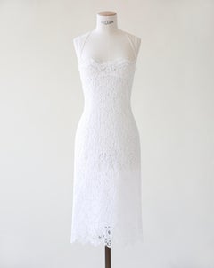 Dolce & Gabbana vintage white lace bustier balconette bra wedding dress IT 38 XS