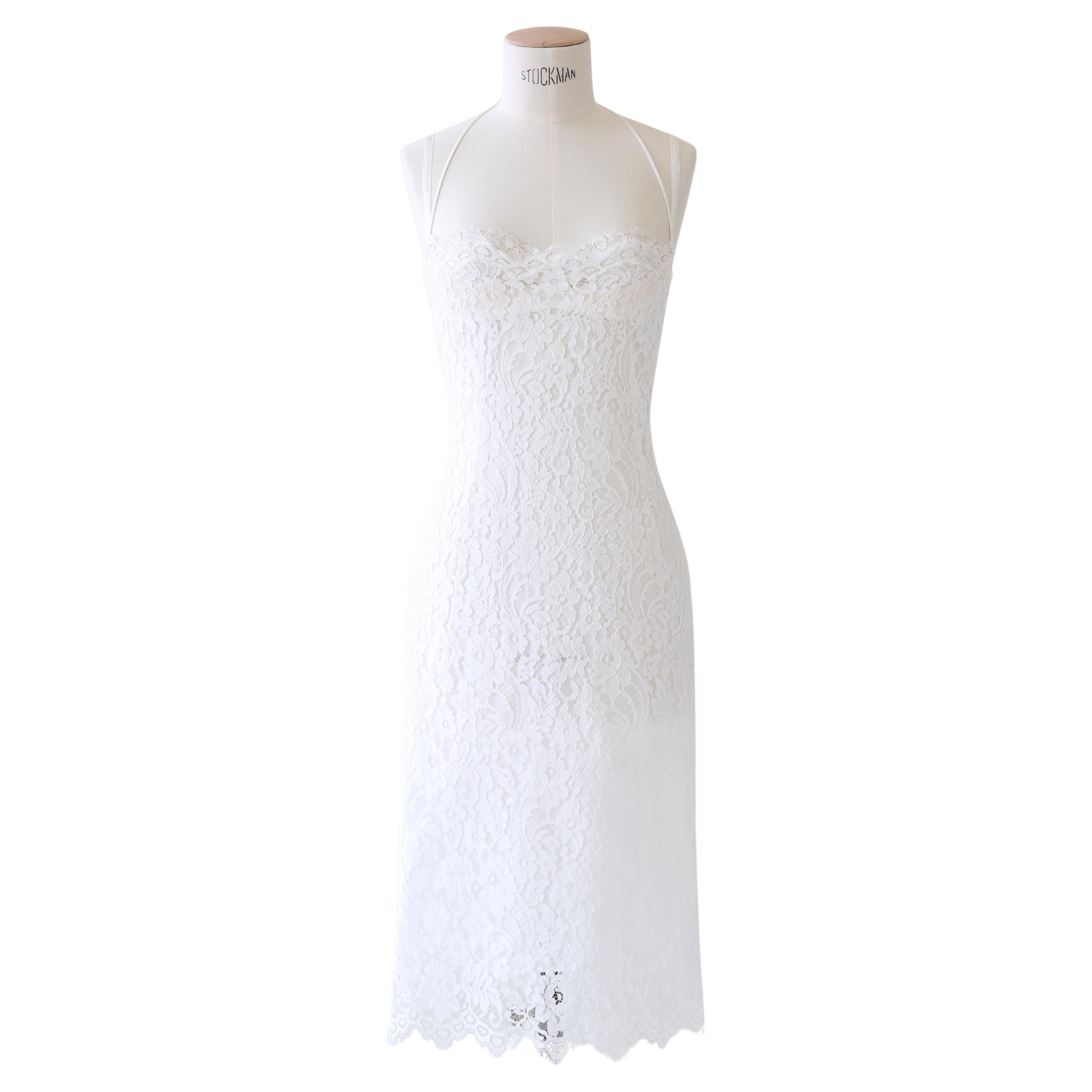 AS IS Vintage 1950s White Linen Illusion Lace Skirt Suit