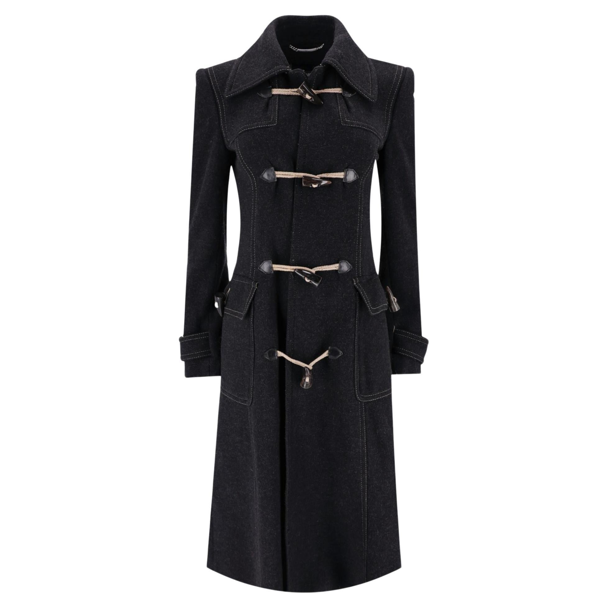 Dolce & Gabbana Virgin Wool Duffle Coat For Sale