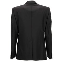 Dolce & Gabbana Virgin Wool Tuxedo Blazer SICILIA Pearls Sequins Black 54 44 XL