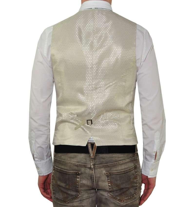 Dolce & Gabbana - Waistcoat White Silk In Excellent Condition For Sale In Erkrath, DE