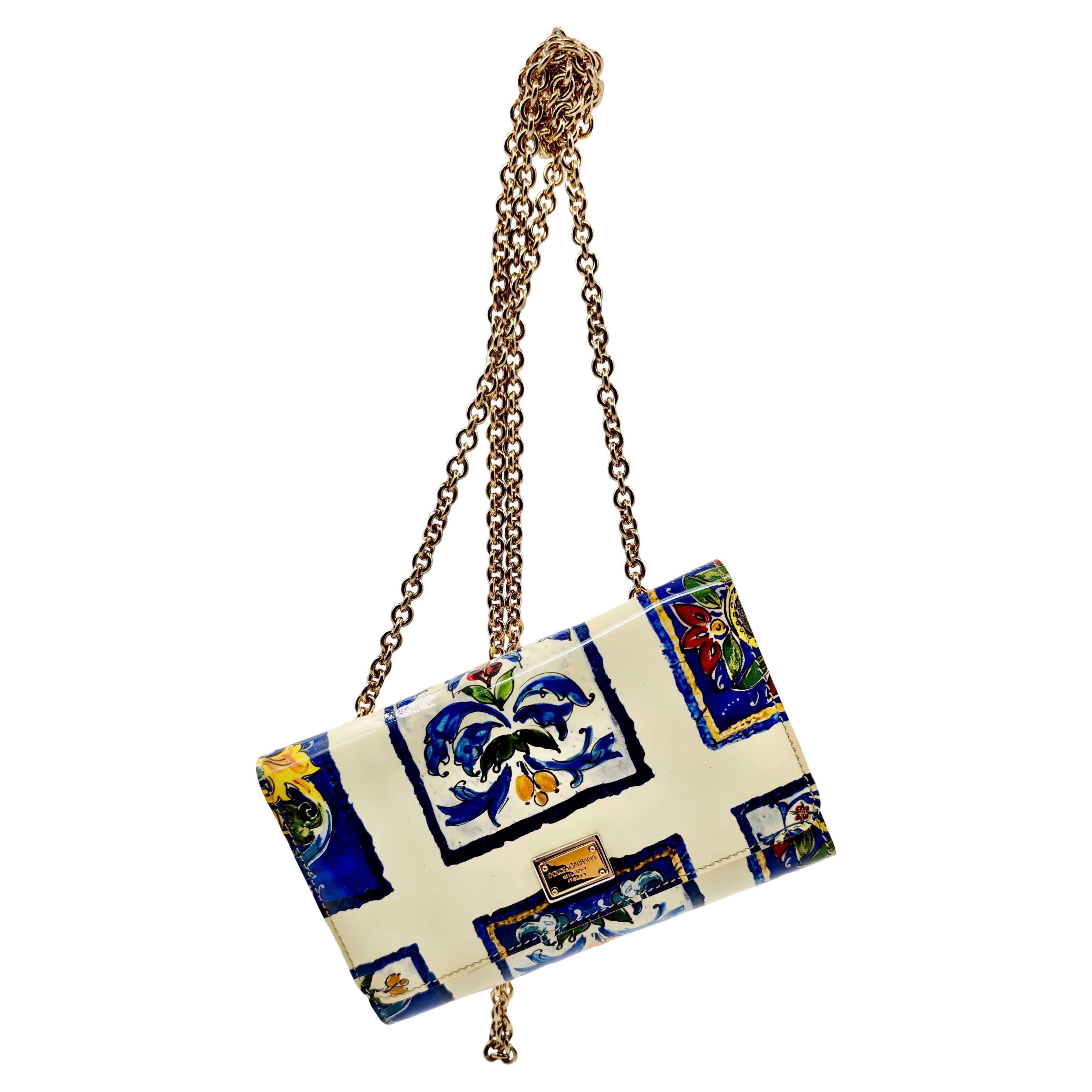 Dolce & Gabbana portefeuille avec chaîne Sicile en vente