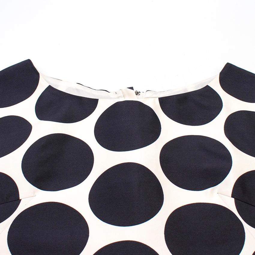 Dolce & Gabbana White and Navy Polka Dot Dress US 10 For Sale 2