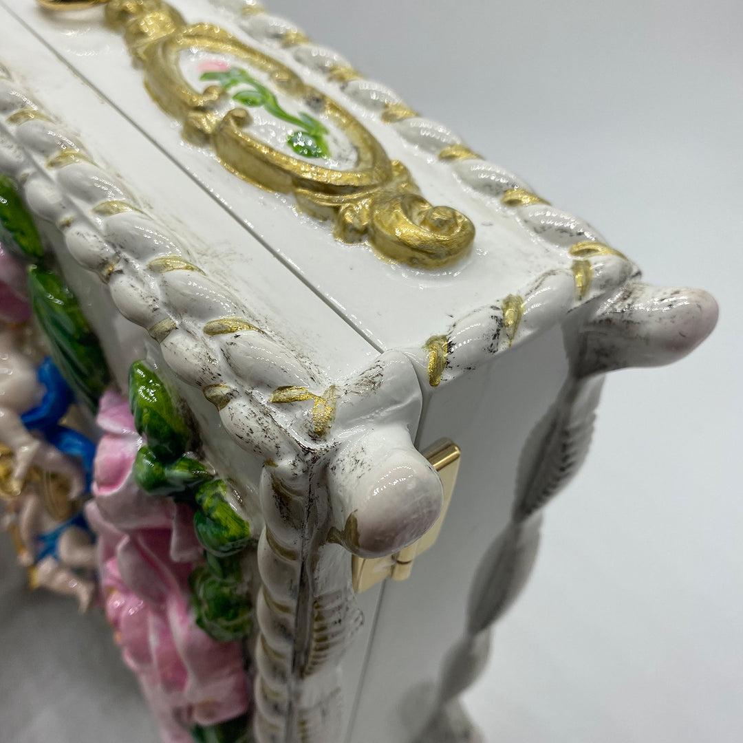 Dolce & Gabbana White and Pink Roses Angel Box Bag Rare 1