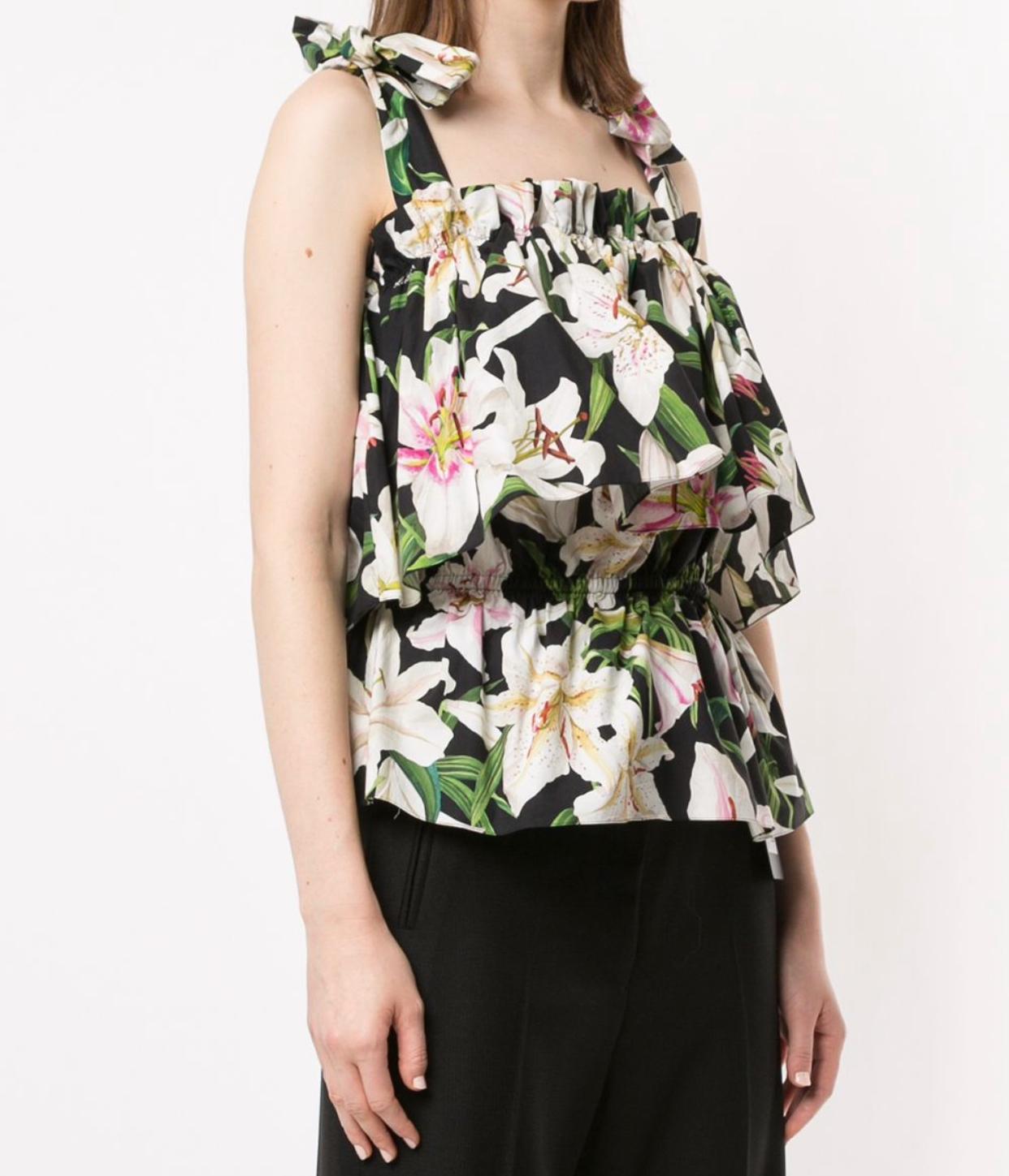 DOLCE & GABBANA Top in cotone stampato Lilly
Prodotto in Italia
Composizione
Cotone 100%

Taglia 42IT -UK10 - M. 

Nuovo di zecca con le etichette! 

Dai un'occhiata agli altri articoli per trovare le scarpe e le gonne maxi e mini, i pantaloncini e