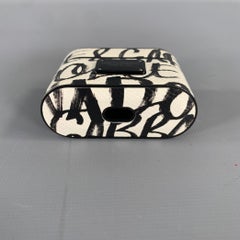 DOLCE & GABBANA White Black Leather AirPod Case