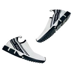 Dolce & Gabbana Blanco Negro Sorrento Zapatillas Zapatillas Deportivas Running DG