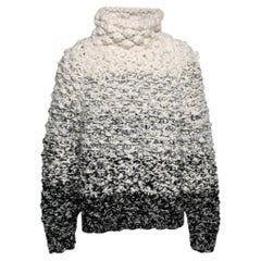Dolce & Gabbana White & Black Wool Knitted Sweater M.