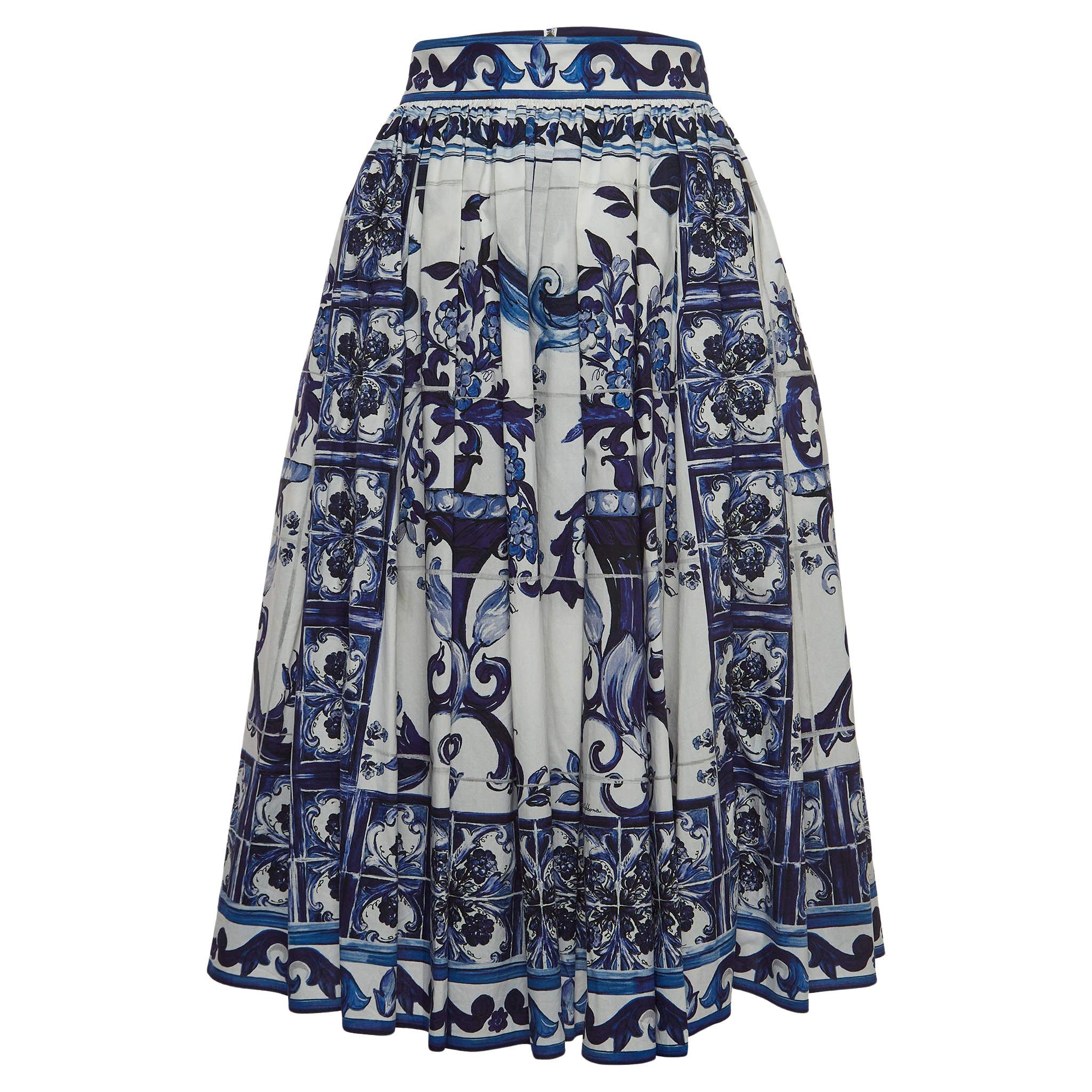 Dolce gabbana majolica 2 piece skirt & crop set cheap