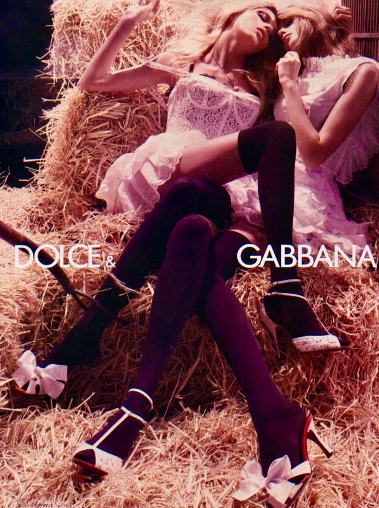 Dolce & Gabbana White Lace Gold DG Logo Silk Dress Sleepwear main image 1
