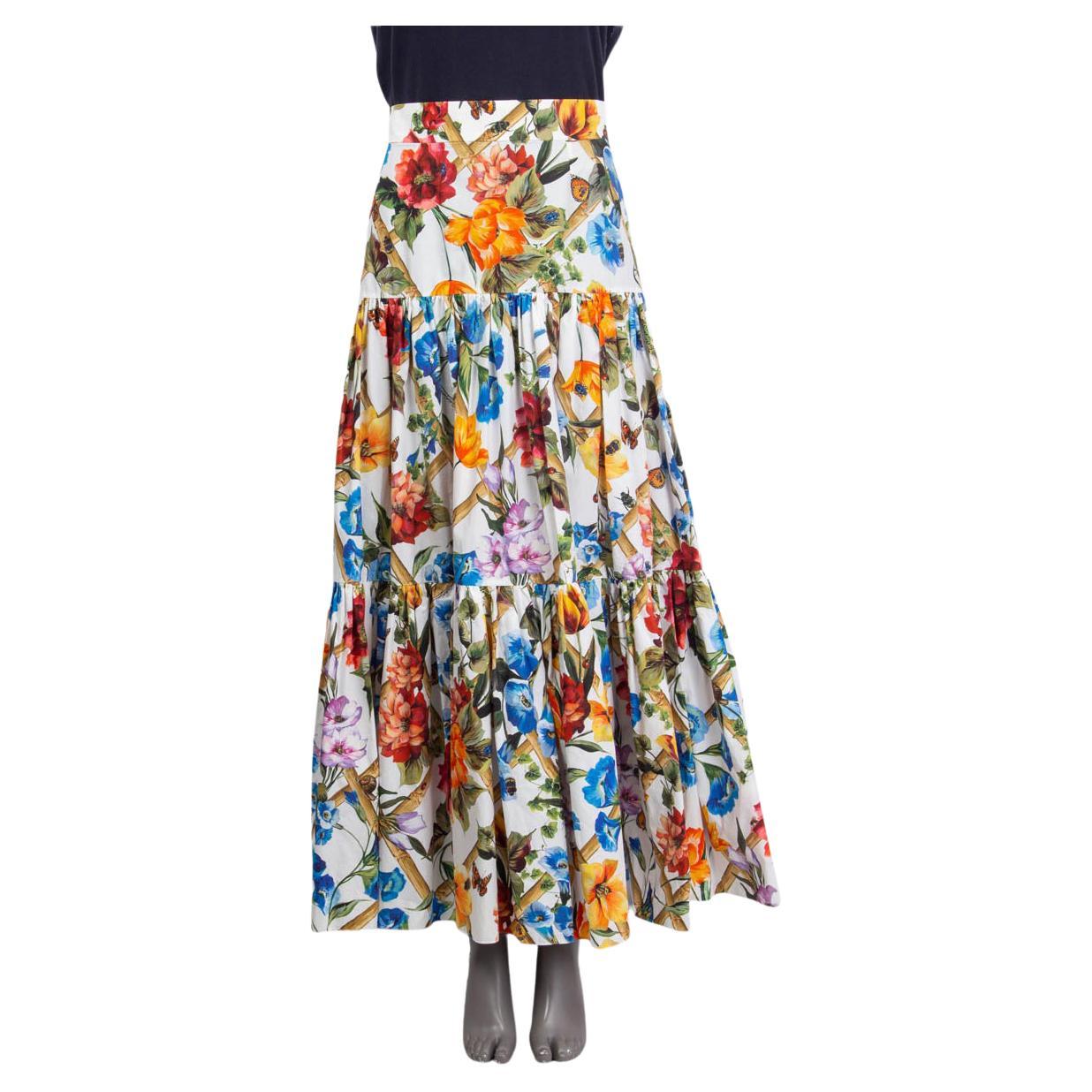 Dolce and Gabbana Florence Print Jersey Skirt at 1stDibs