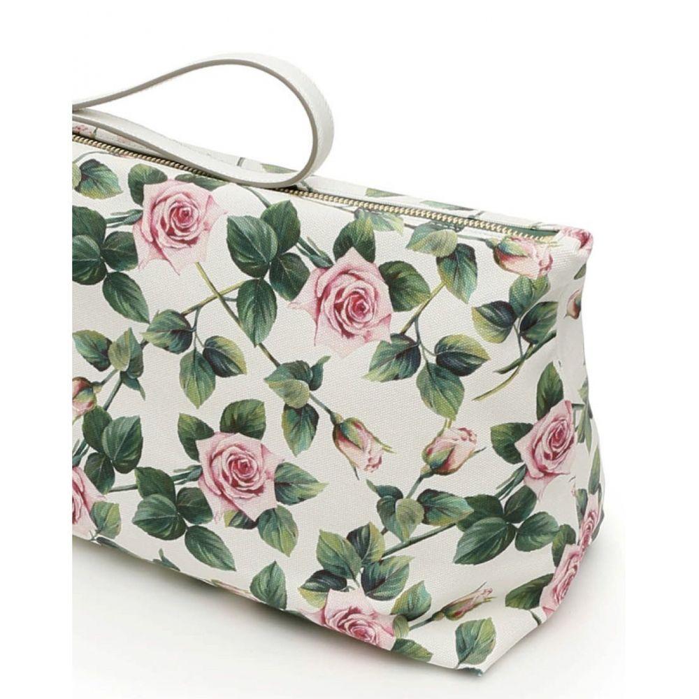 Dolce & Gabbana Borsa a mano in cotone bianco Beatrice Tropical Rose Tote In condizioni Nuovo in vendita a WELWYN, GB