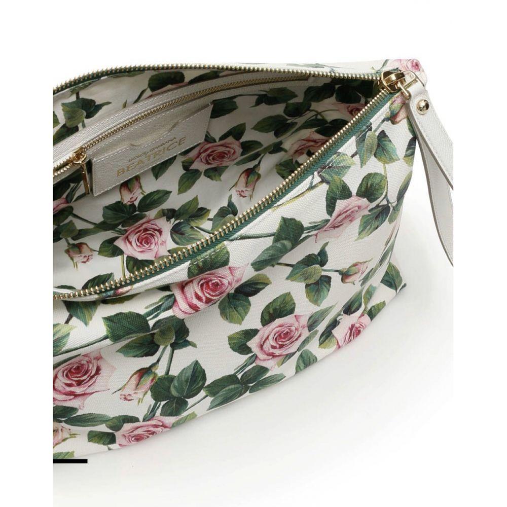 Donna Dolce & Gabbana Borsa a mano in cotone bianco Beatrice Tropical Rose Tote in vendita