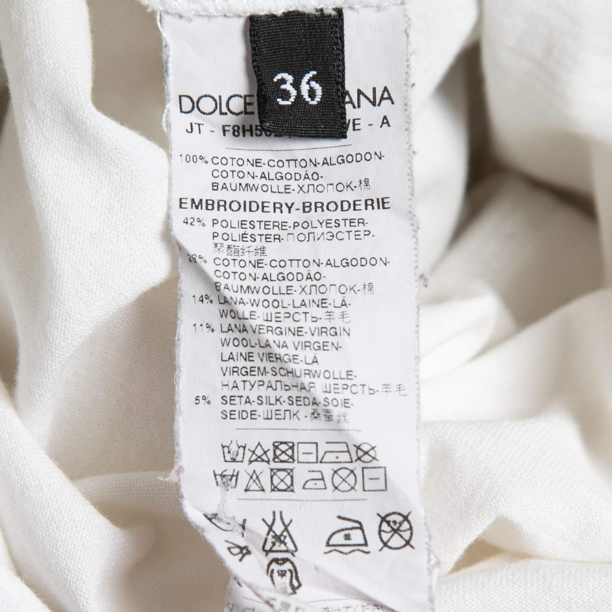Women's Dolce & Gabbana White Cotton Family Patched T-Shirt XS For Sale