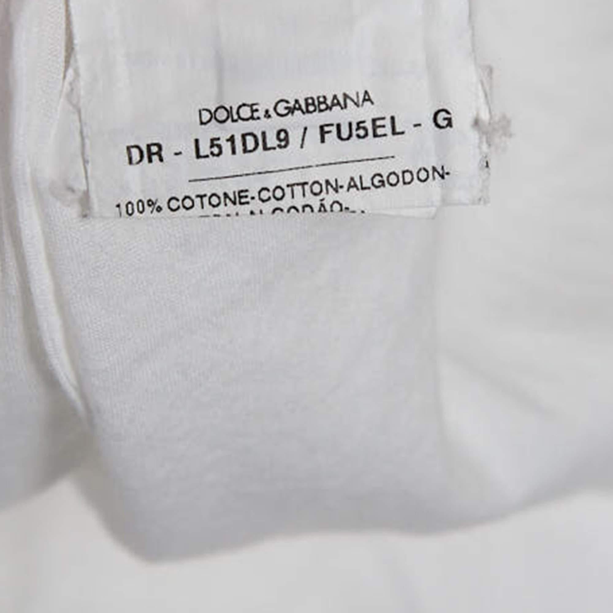 Femenino o masculino Dolce & Gabbana Vestido Blanco de Algodón con Encaje (11-12 Años) en venta