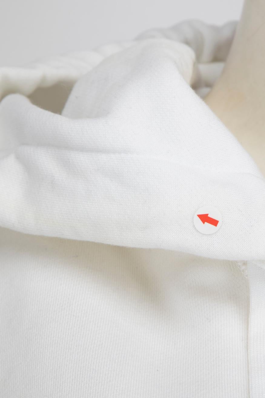 Dolce & Gabbana White Cotton Logo Hoodie Size XXS For Sale 3