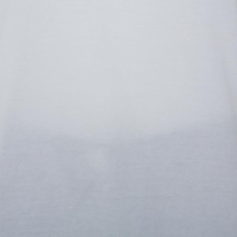 Gray Dolce & Gabbana White Cotton Scarf Detailed T-Shirt M For Sale