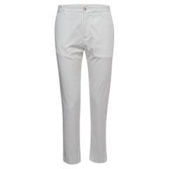Dolce & Gabbana Pantalon coupe droite en coton blanc L