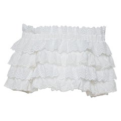 Dolce & Gabbana White Crochet Off Shoulder Crop Top M