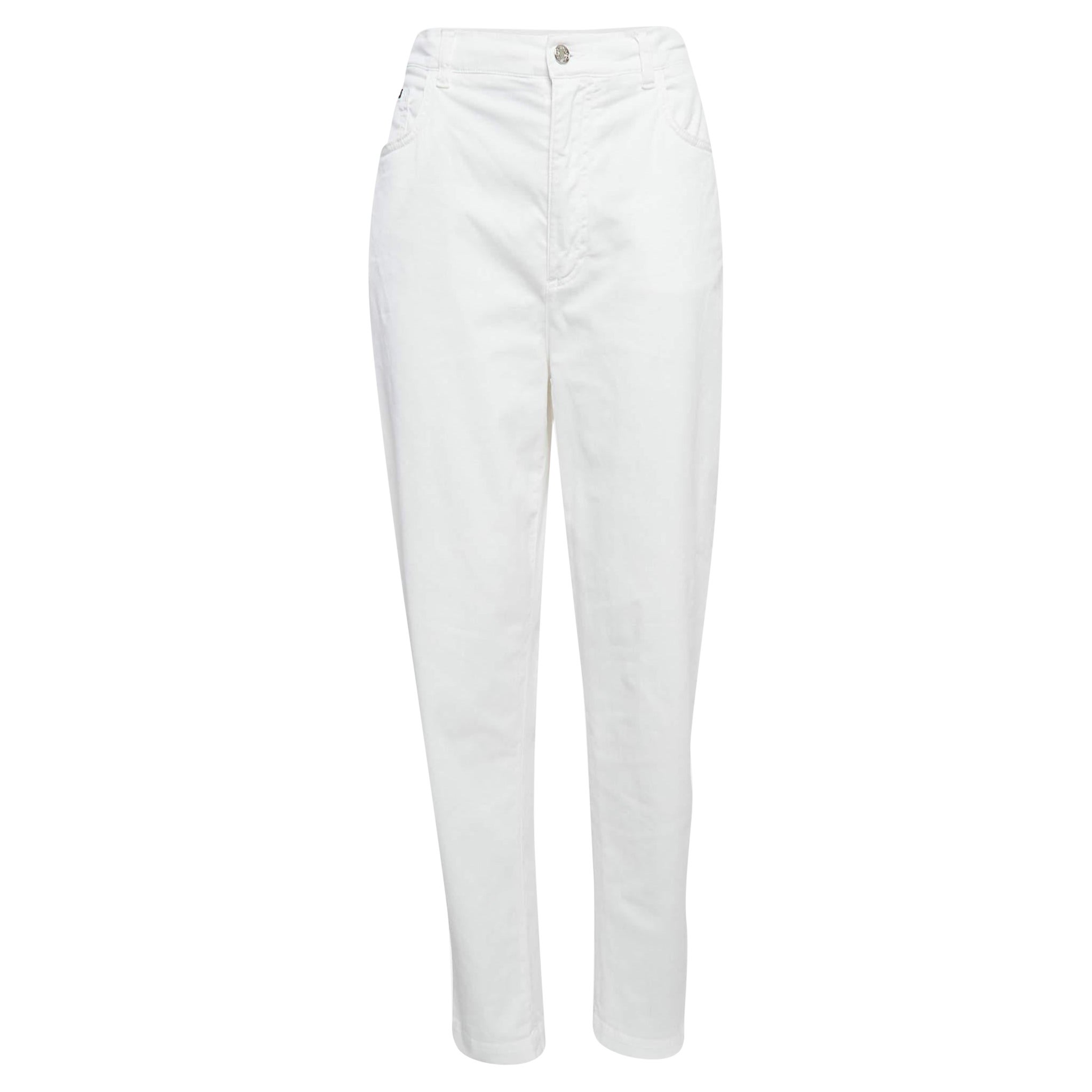 Dolce & Gabbana Weiße Jeans aus Denim in Bernstein mit L-Taille 34"