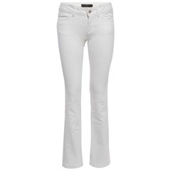 Dolce 
Gabbana White Denim Flared Jeans S Waist 25"