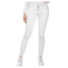 Dolce & Gabbana Vaqueros blancos con piña y cuentas Talla XS