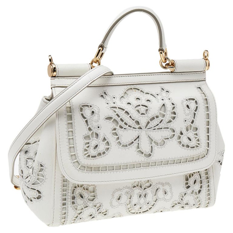 Dolce & Gabbana White Sicily 62 Mini Bag at FORZIERI
