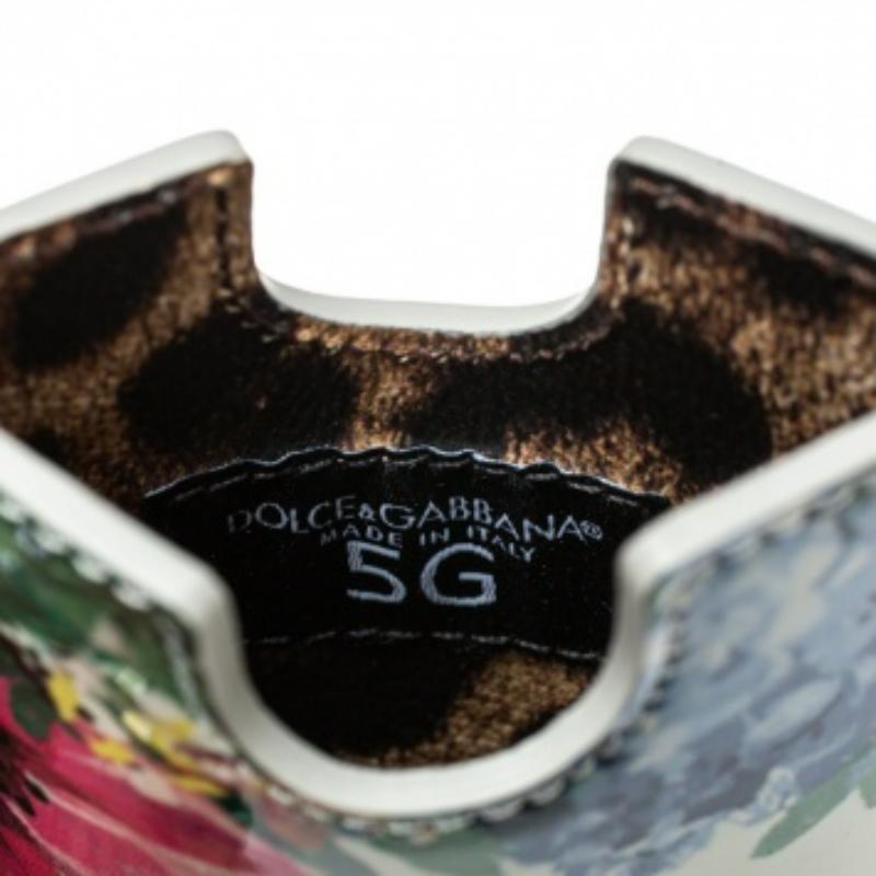 Dolce & Gabbana White Floral Print Patent Leather IPhone 5 Case For Sale 4