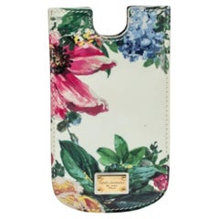 Dolce & Gabbana White Floral Print Patent Leather IPhone 5 Case