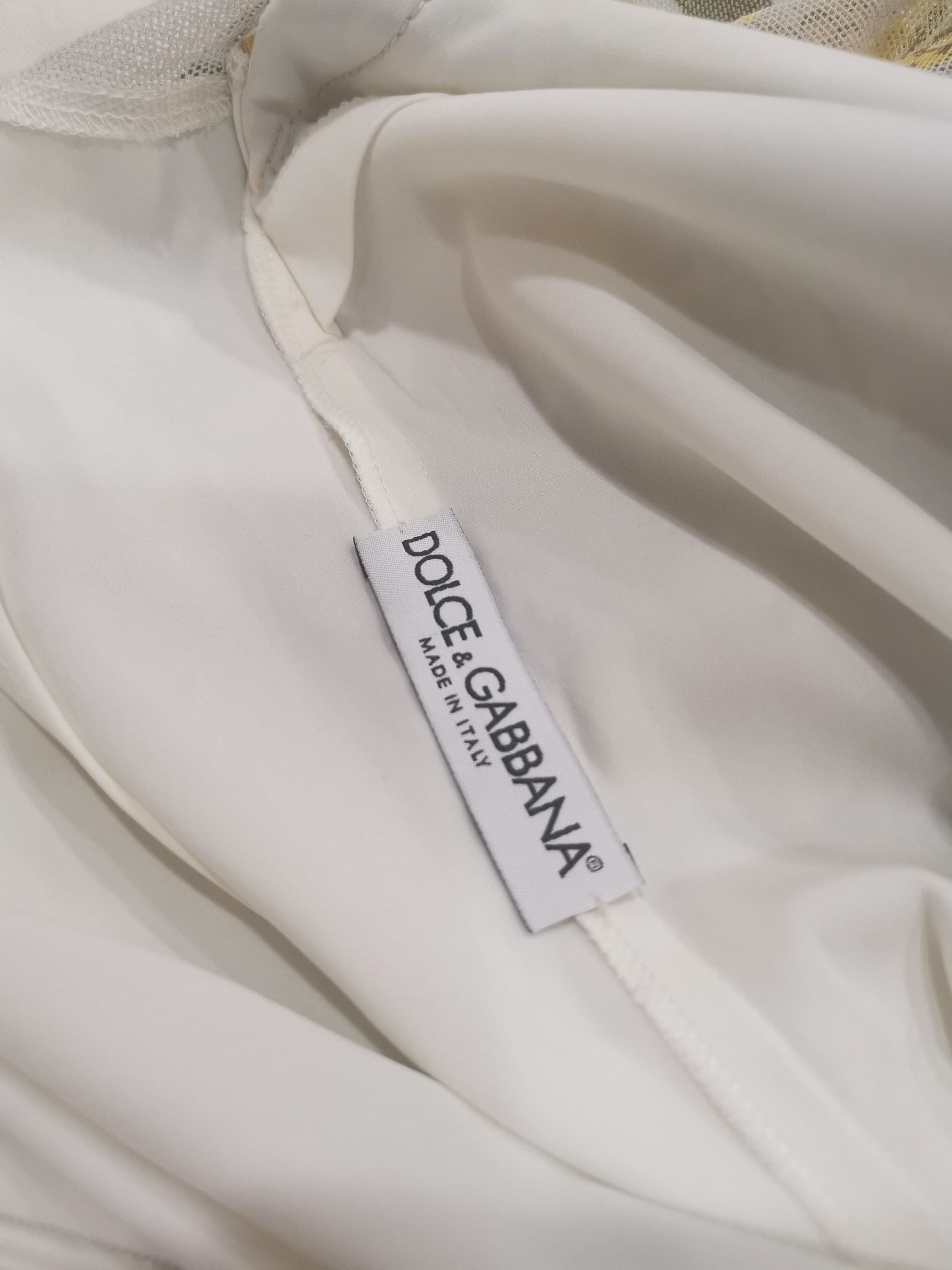 Dolce & Gabbana white flower print dress 3