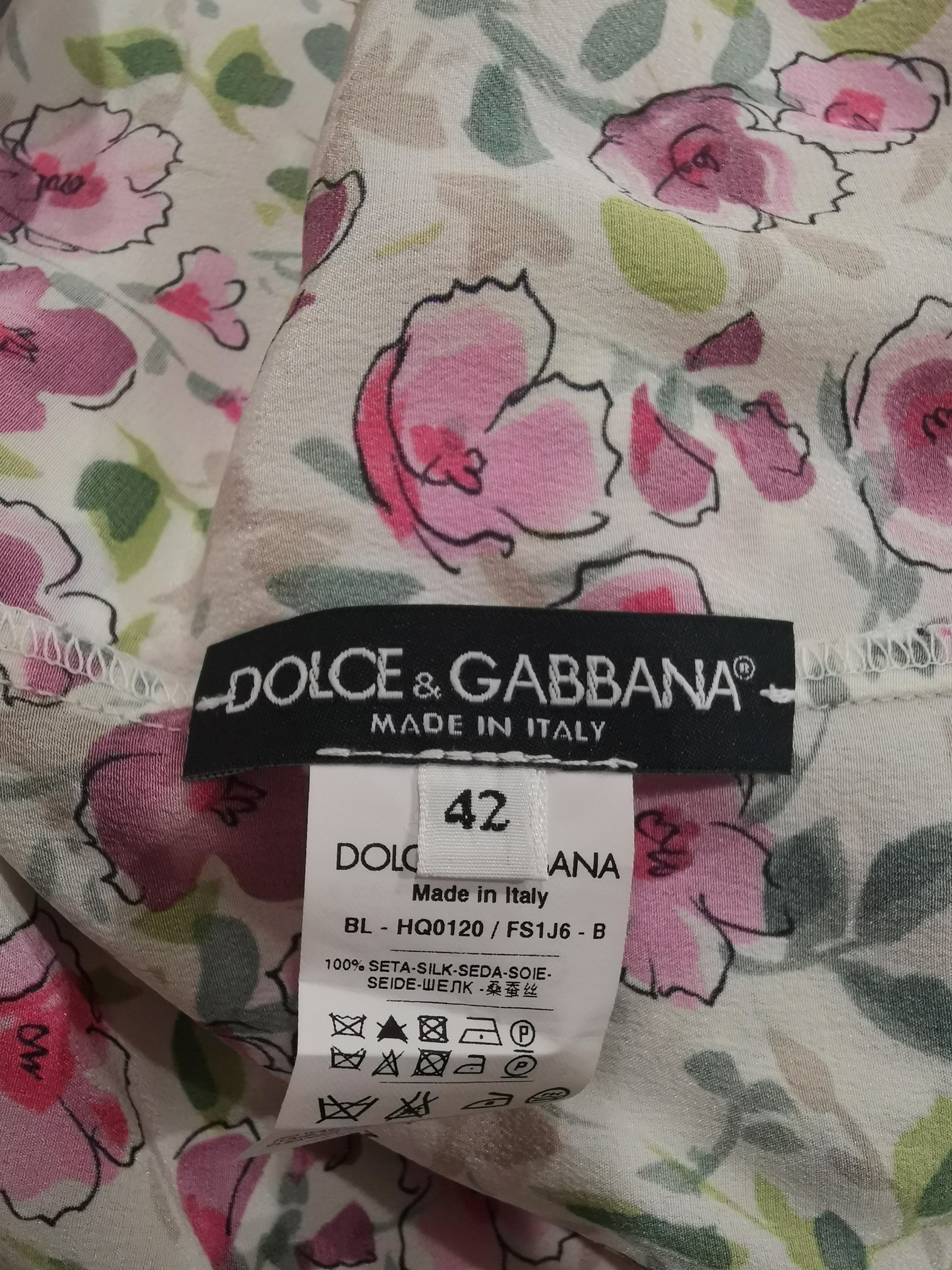 Dolce & Gabbana white flowers lace t-shirt 6