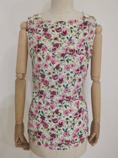 Dolce & Gabbana white flowers lace t-shirt