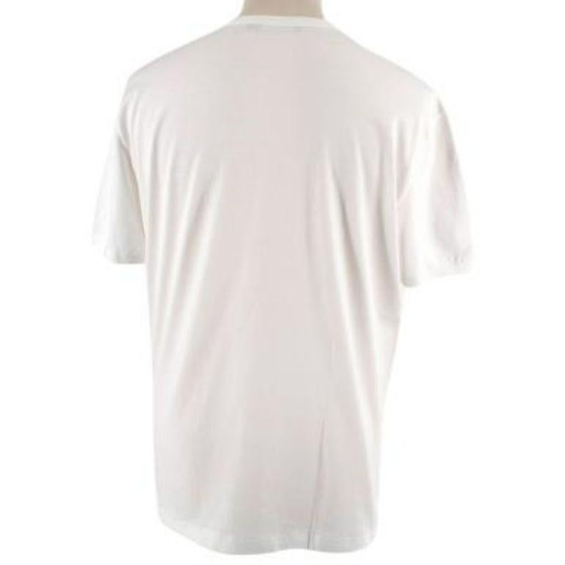 Dolce & Gabbana White Geometric Pocket T-shirt In Good Condition For Sale In London, GB