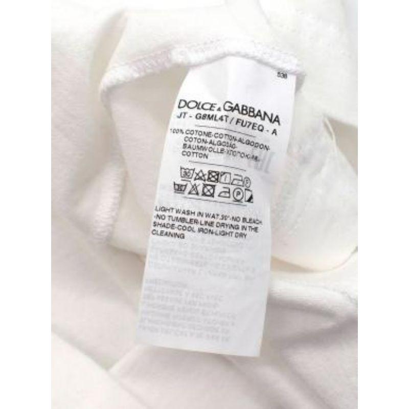 Dolce & Gabbana White Geometric Pocket T-shirt For Sale 5