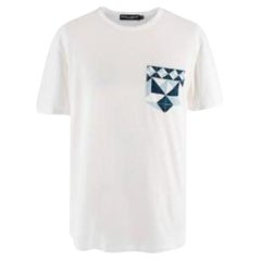 Dolce & Gabbana White Geometric Pocket T-shirt