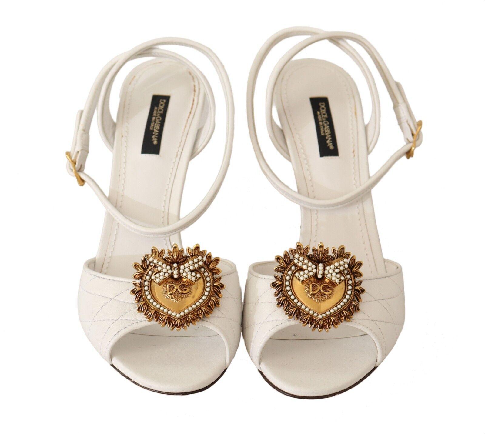 dolce and gabbana white and gold shoes