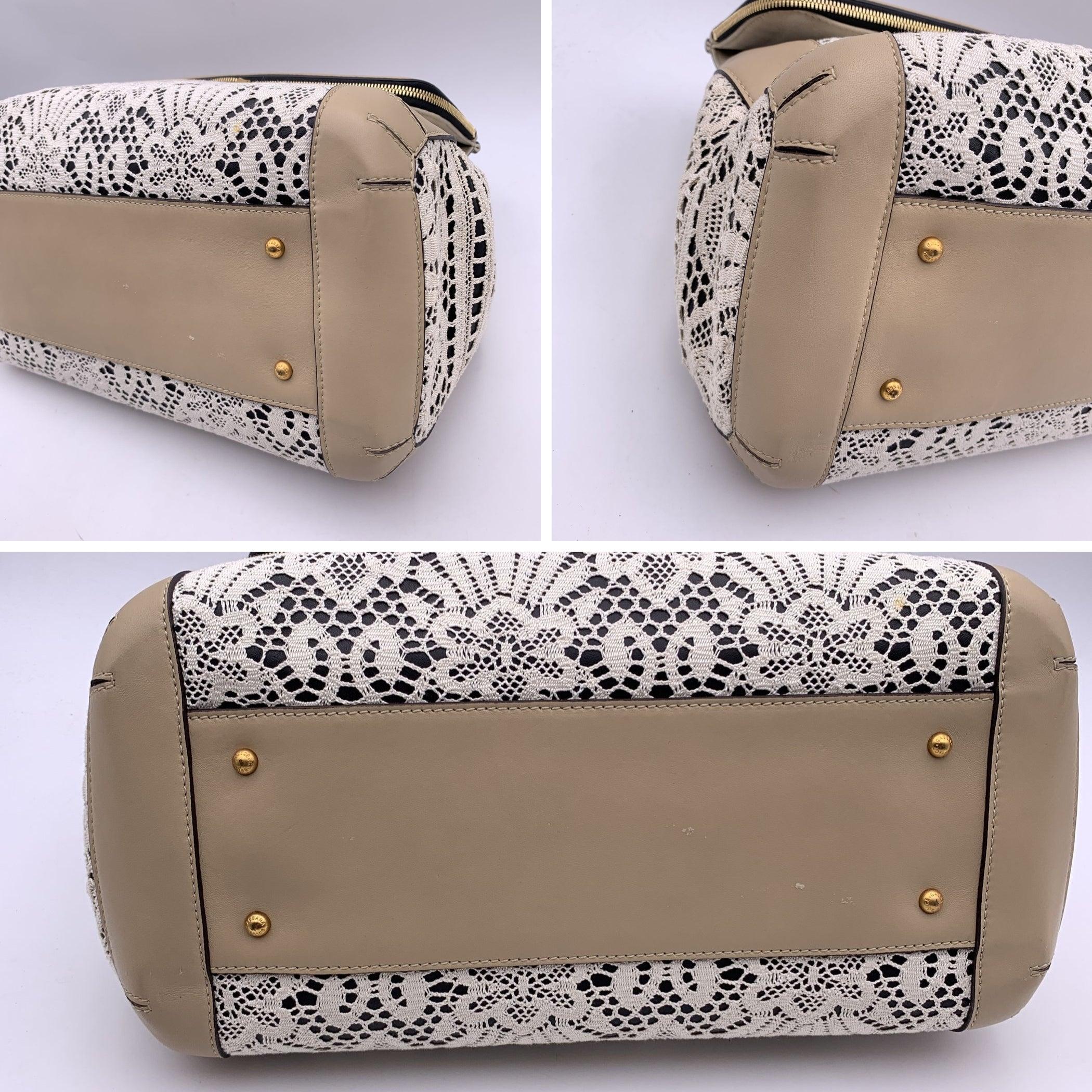 Dolce & Gabbana Borsa a tracolla grande in pizzo bianco Miss Sicily Heritage In condizioni buone a Rome, Rome